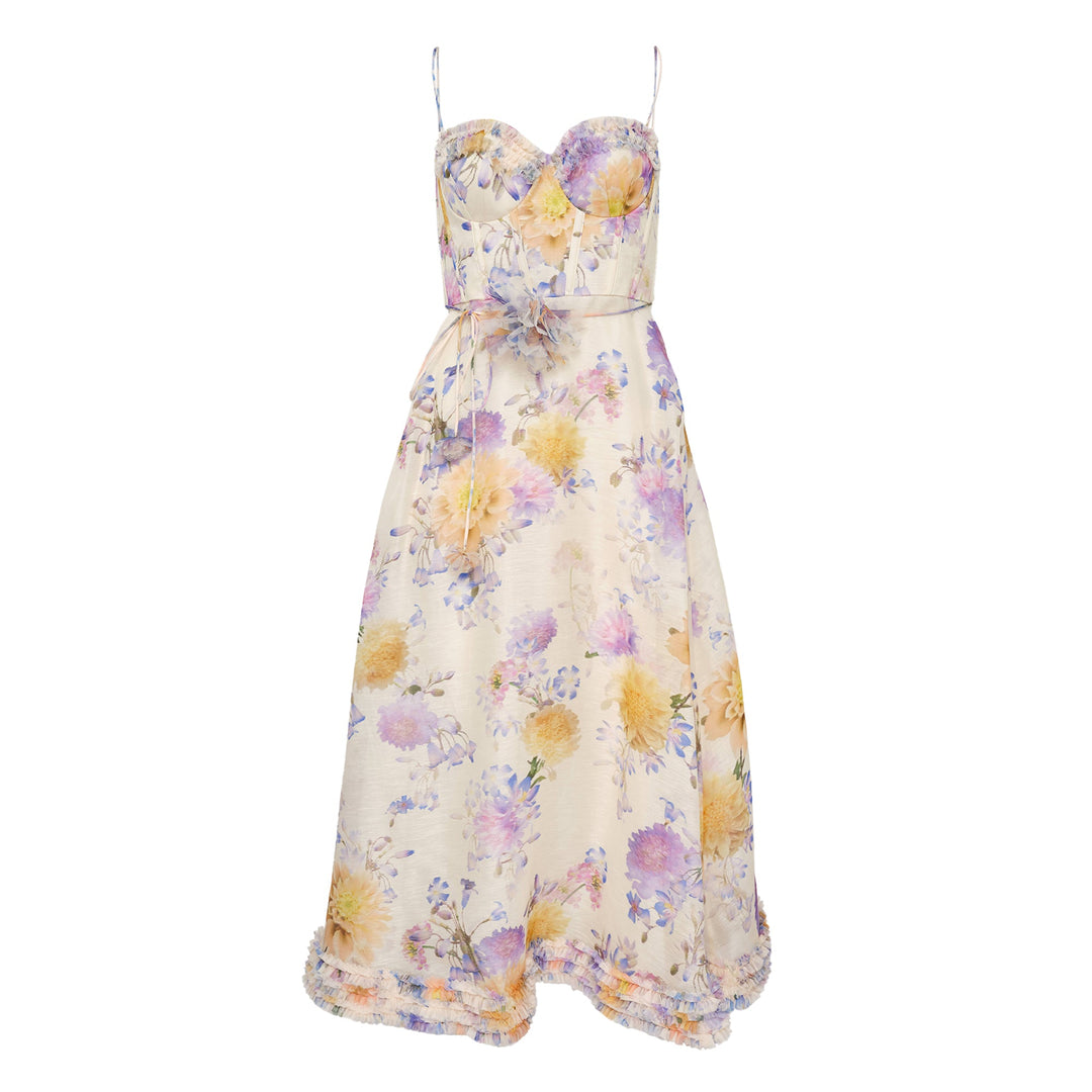 Luna Ruffle Midi Dress