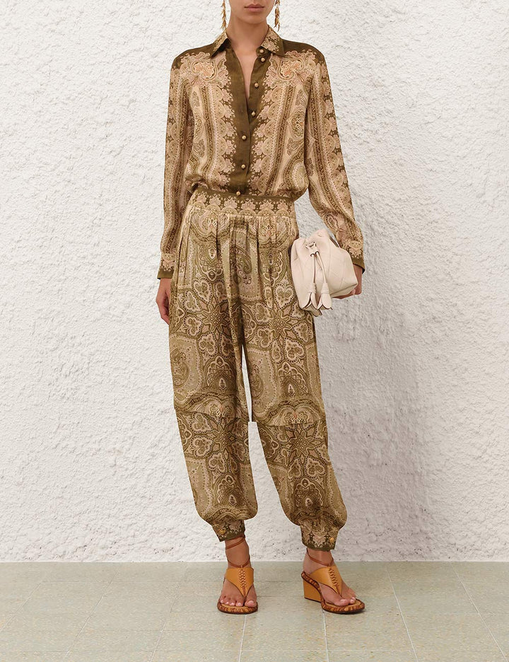 Luna Satin Harem Pants