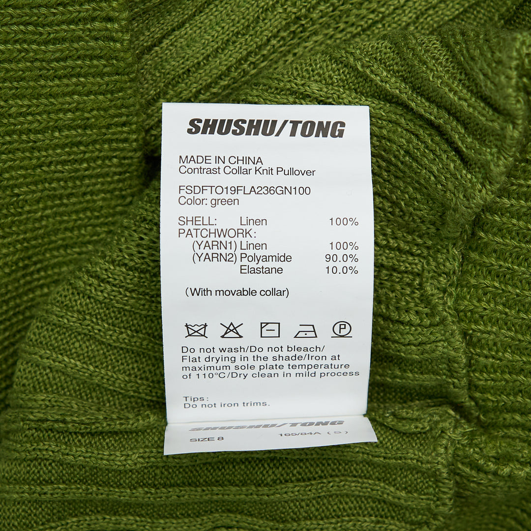 SHUSHU/TONG Contrast Collar Knit Pullover – Available at Club 21, Official Retailer in Singapore, Malaysia & Thailand with Global Shipping Online