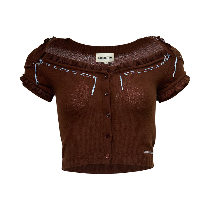 SHUSHU/TONG Threadwork Detail Short-Sleeve Top – Available at Club 21, Official Retailer in Singapore, Malaysia & Thailand with Global Shipping Online