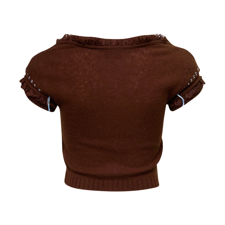 SHUSHU/TONG Threadwork Detail Short-Sleeve Top – Available at Club 21, Official Retailer in Singapore, Malaysia & Thailand with Global Shipping Online