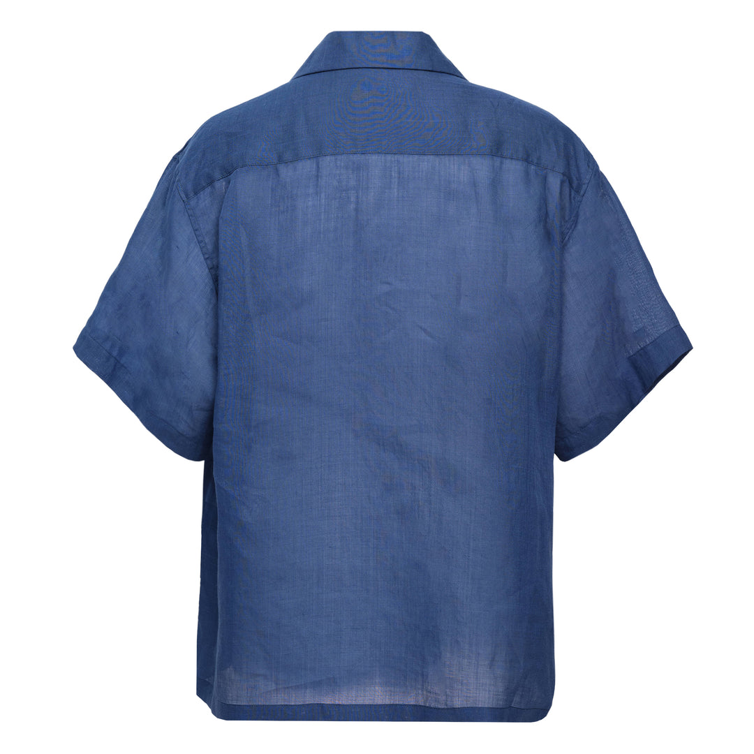 Open Collar Short Sleeve Shirt