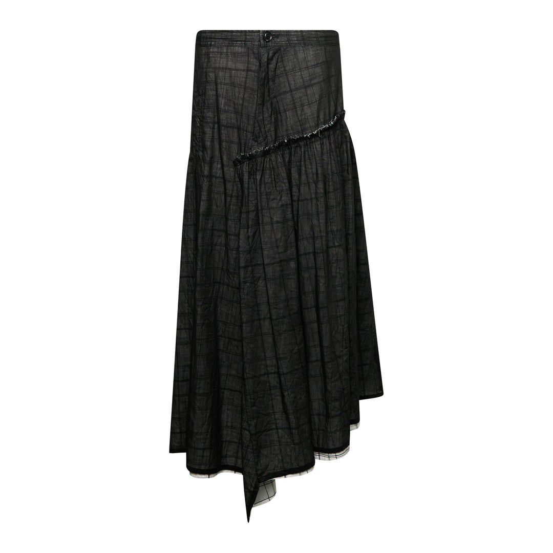 Plaid Layered Skirt