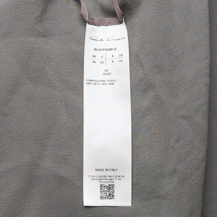 Rick Owens Tank Gown Washed Georgette – Available at Club 21, Official Retailer in Singapore, Malaysia & Thailand with Global Shipping Online