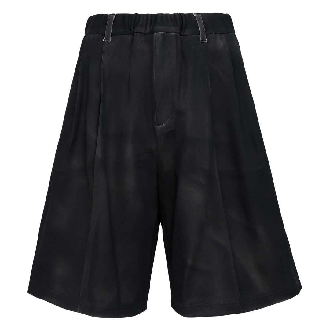 Leather Effect Print Shorts