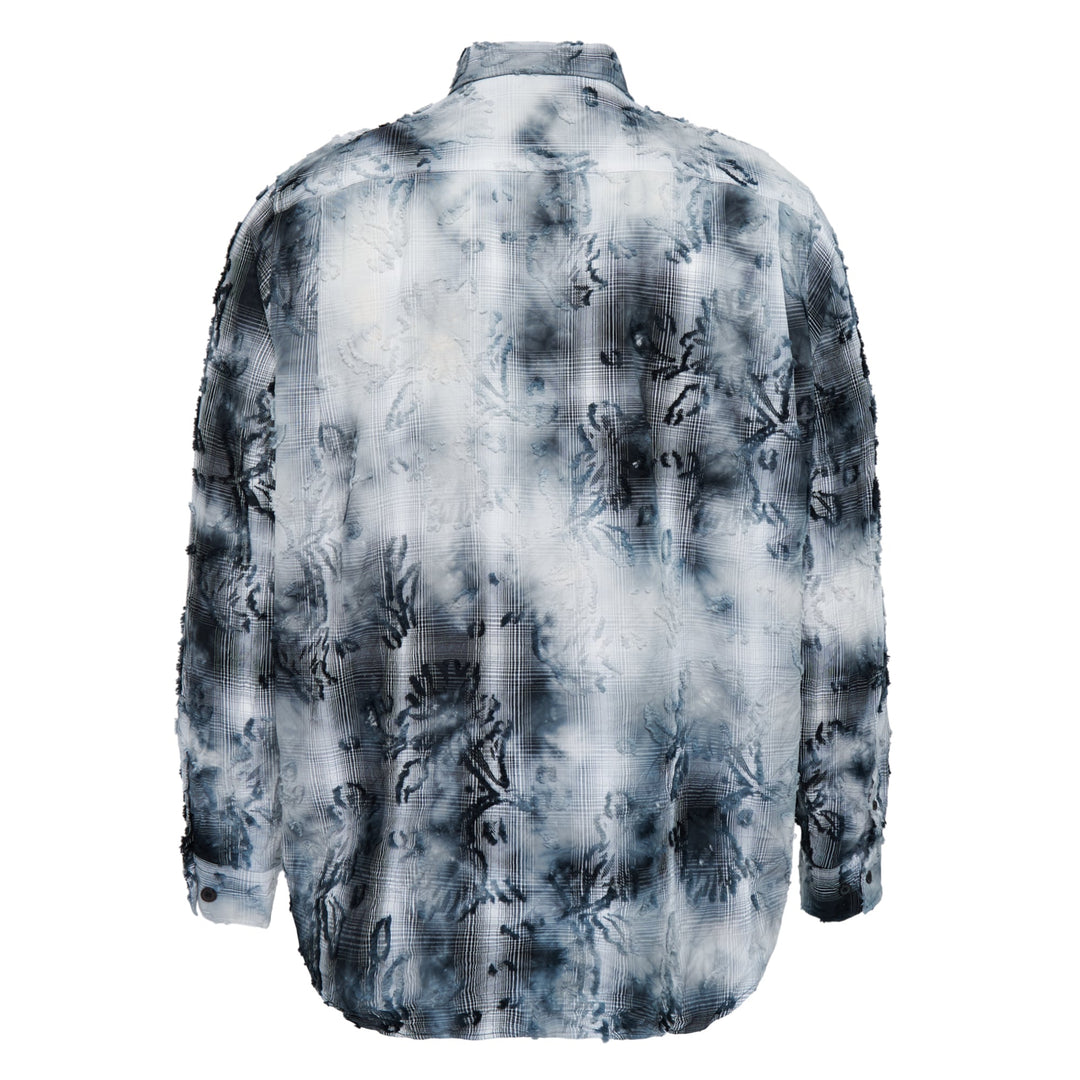 Bleached Effect Check Shirt