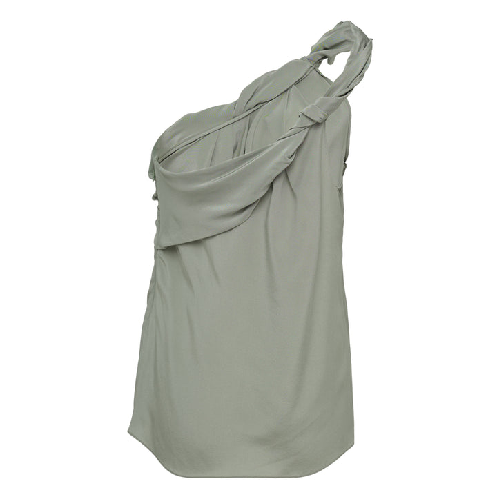 One Shoulder Twisted Fluid Top