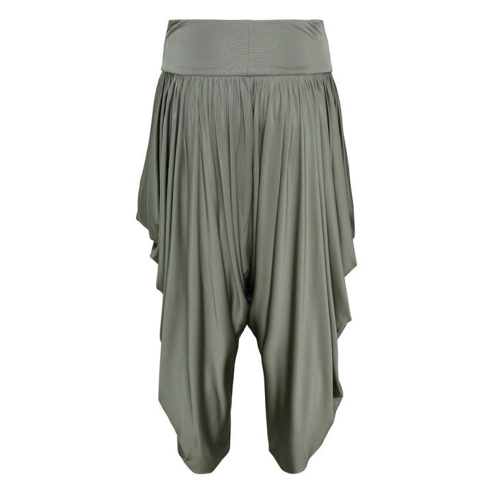 Pleated Fluid Jersey Shiny Pants
