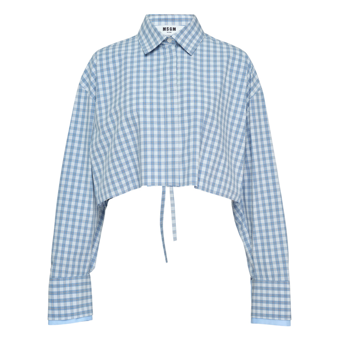 Cropped Checked Shirt