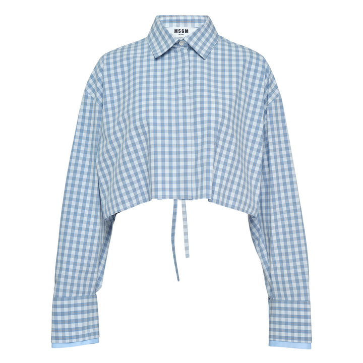 Cropped Checked Shirt