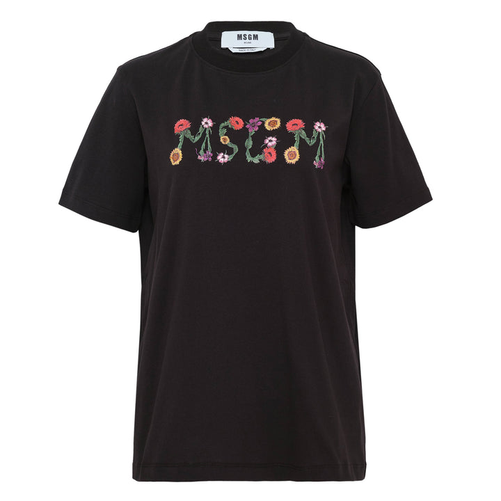 Floral MSGM Logo Tee
