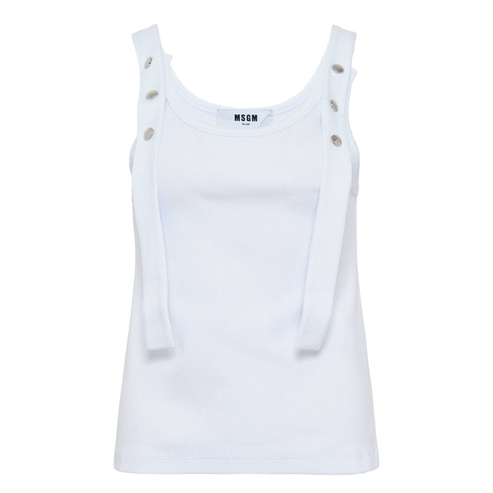 Tank Top With Button Stripes