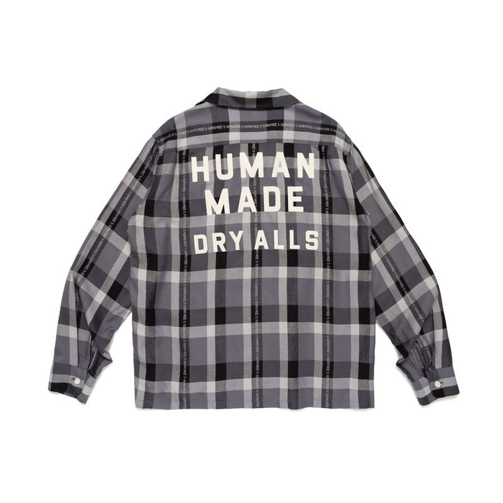 Open Collar Check Shirt