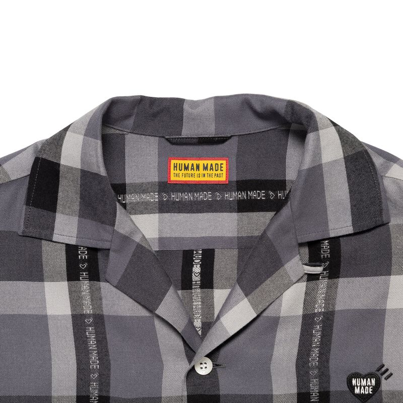 Open Collar Check Shirt