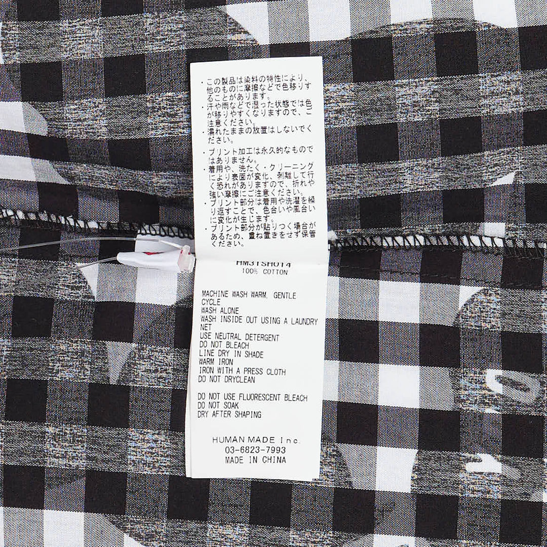 Heart Gingham Check Short Sleeve Shirt