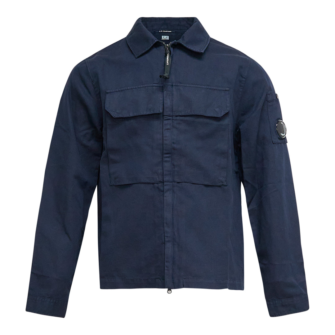 C.P. Company Cotton Linen Zipped Lens Overshirt – Available at Club 21, Official Retailer in Singapore, Malaysia & Thailand with Global Shipping Online
