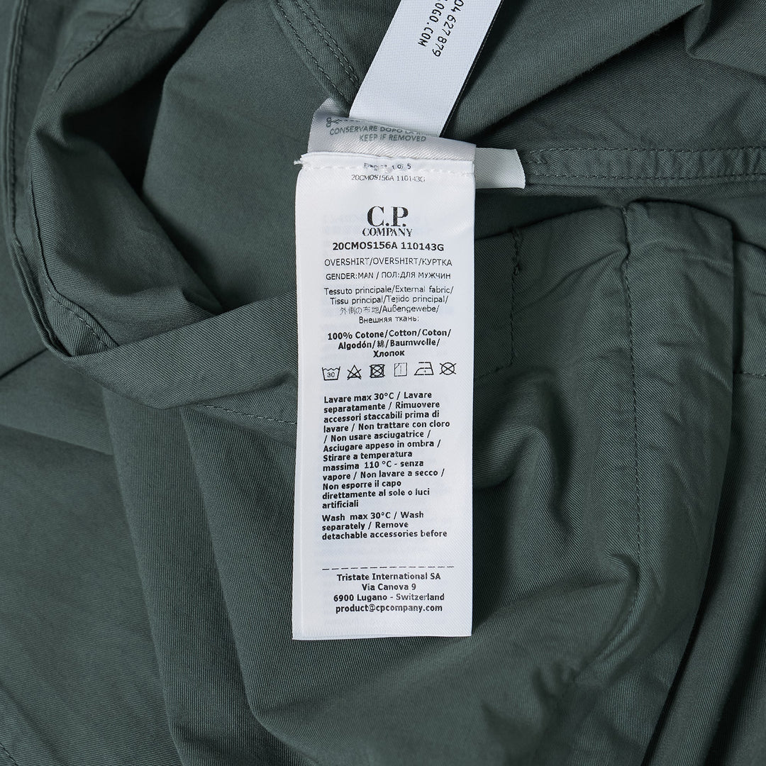 Organic Gabardine Zipped Lens Top