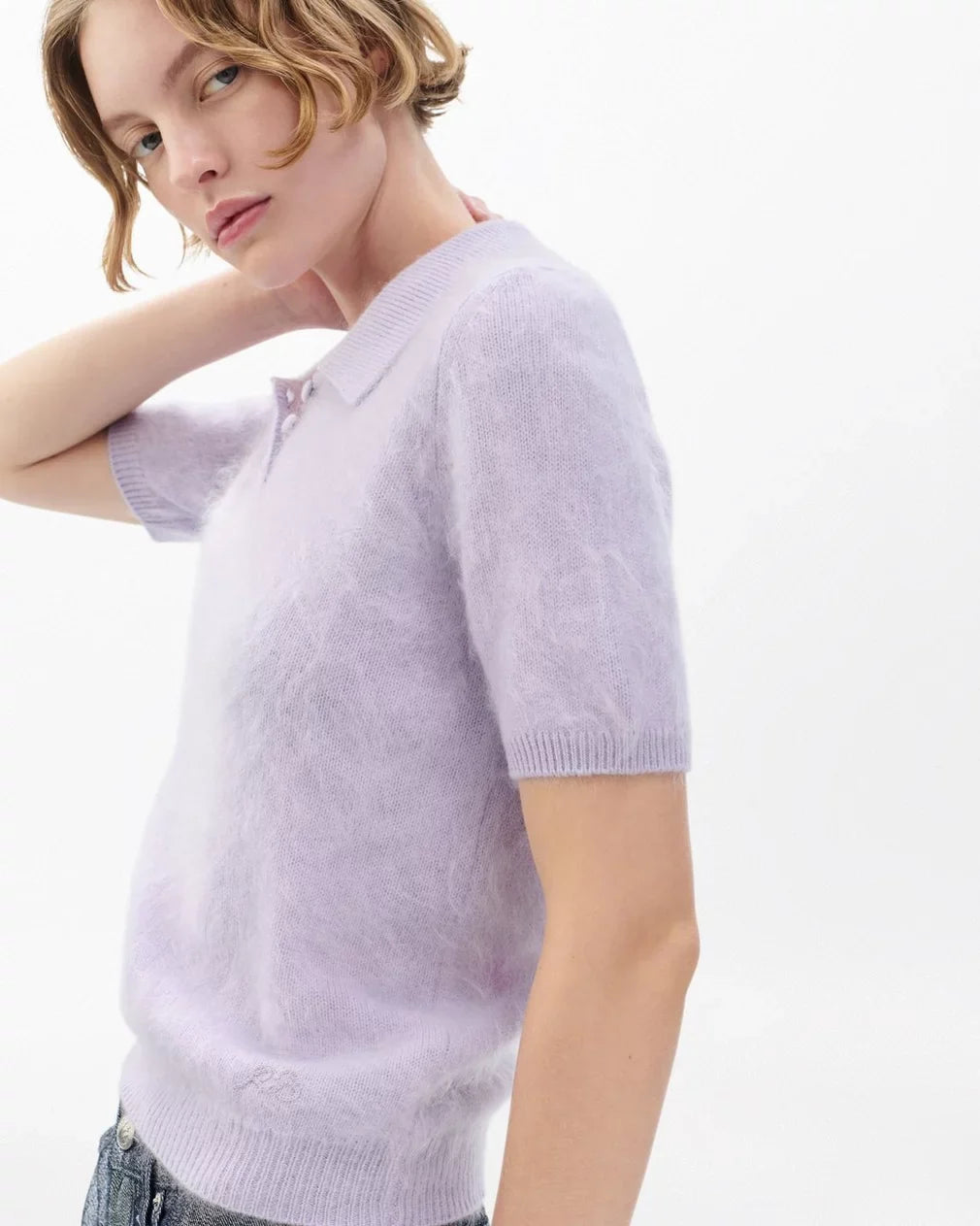 Jada Brushed Cashmere Polo