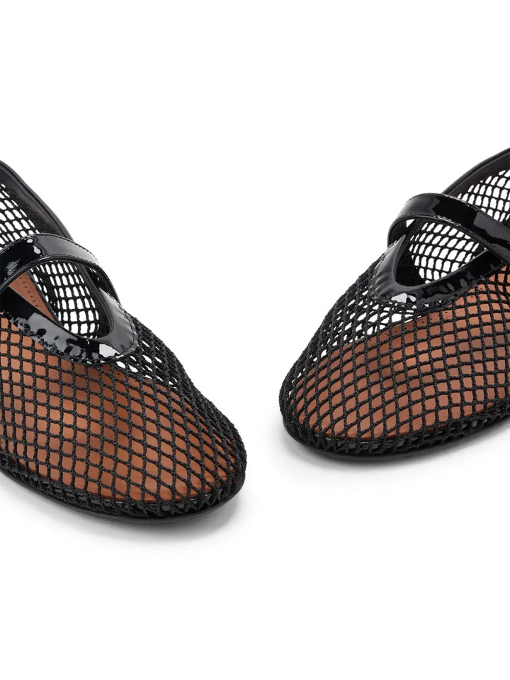 Ballet Flats Patent Mesh