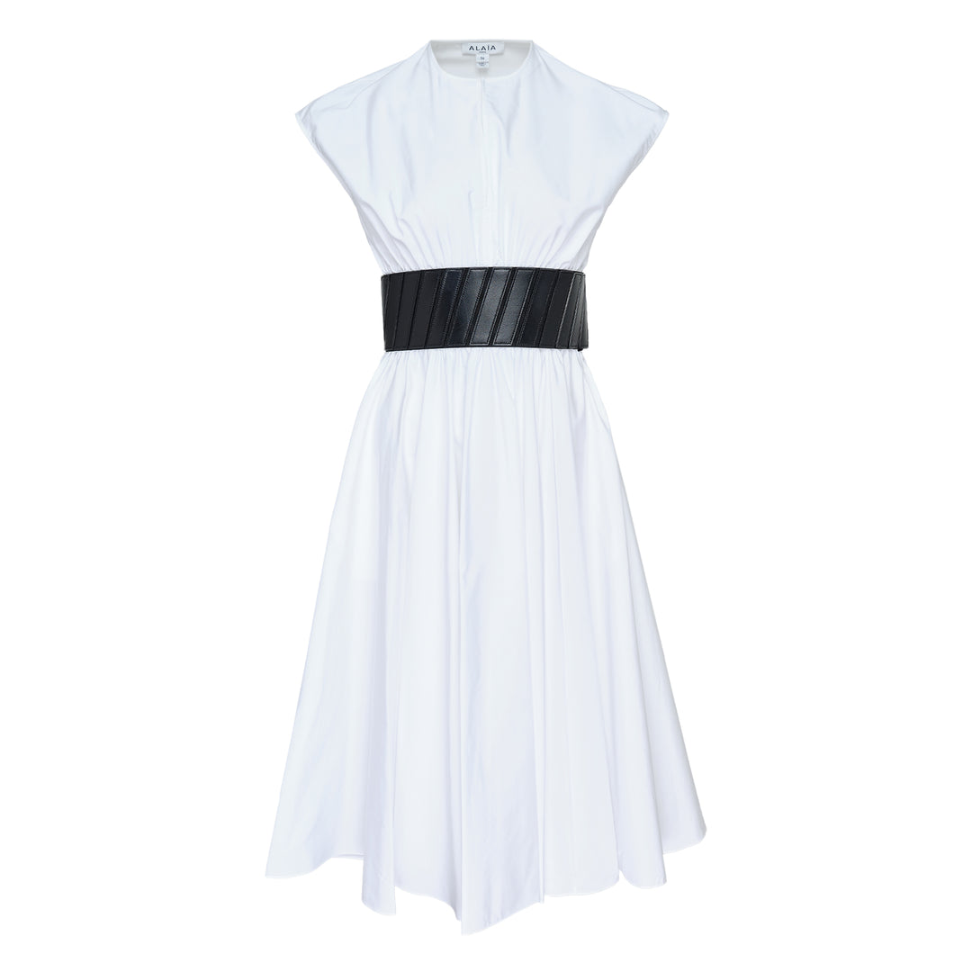 ALAIA Belt Dress Supima Cotton Poplin – Available at Club 21, Official Retailer in Singapore, Malaysia & Thailand with Global Shipping Online
