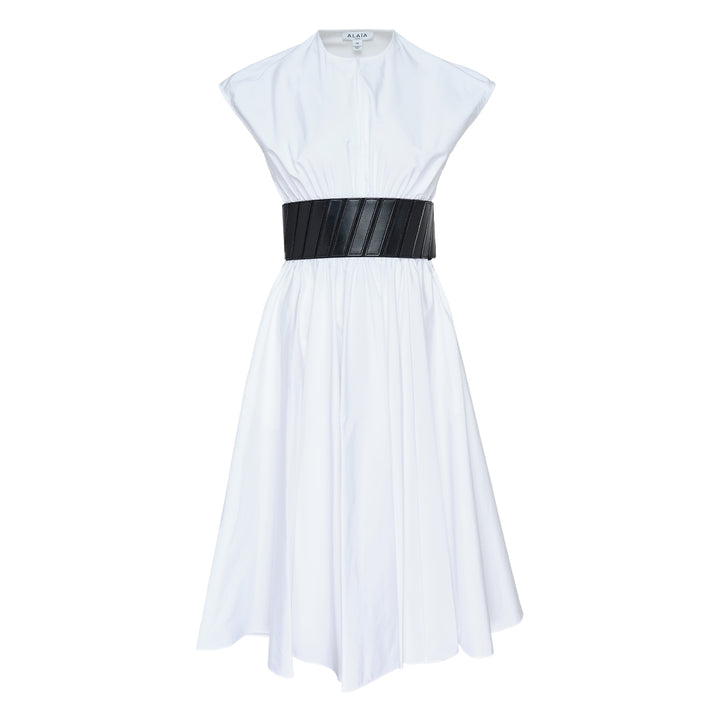 ALAIA Belt Dress Supima Cotton Poplin – Available at Club 21, Official Retailer in Singapore, Malaysia & Thailand with Global Shipping Online
