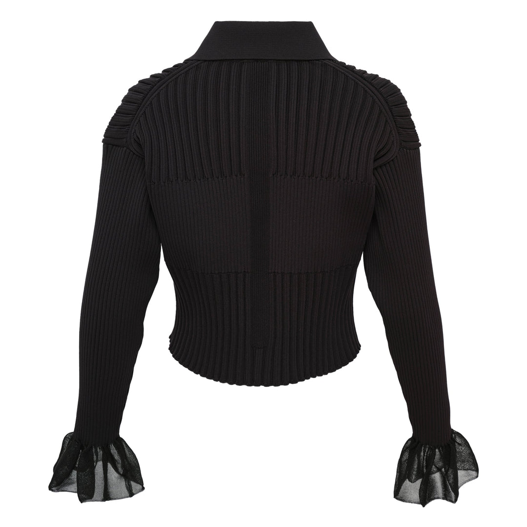 Fluted Lucent Cropped Shirt