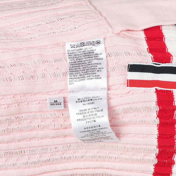 Thom Browne Baby Ladder Cable V Neck Cardigan – Available at Club 21, Official Retailer in Singapore, Malaysia & Thailand with Global Shipping Online
