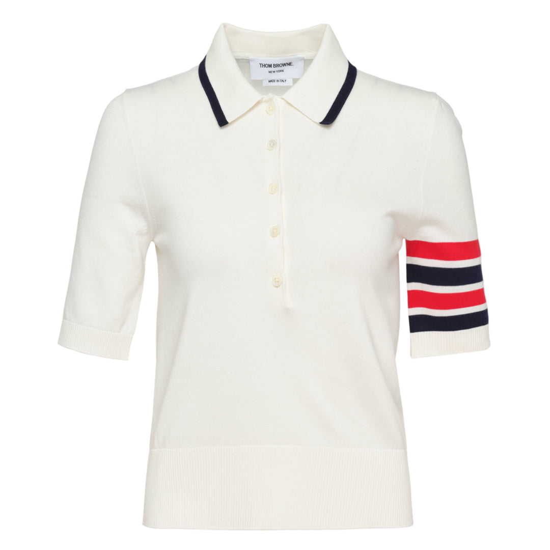 Thom Browne Hector Intarsia 4-Bar Jersey Stitch Polo – Available at Club 21, Official Retailer in Singapore, Malaysia & Thailand with Global Shipping Online
