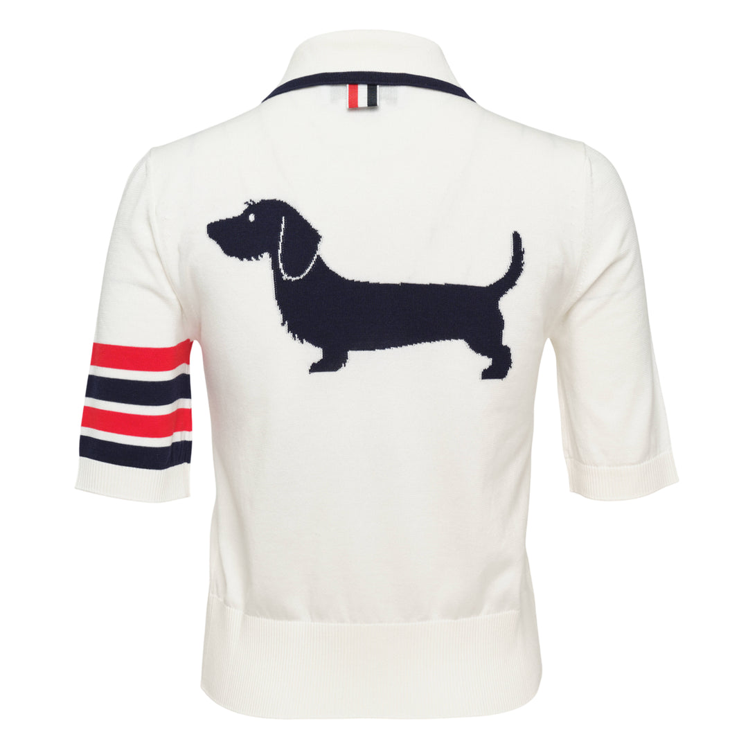 Thom Browne Hector Intarsia 4-Bar Jersey Stitch Polo – Available at Club 21, Official Retailer in Singapore, Malaysia & Thailand with Global Shipping Online