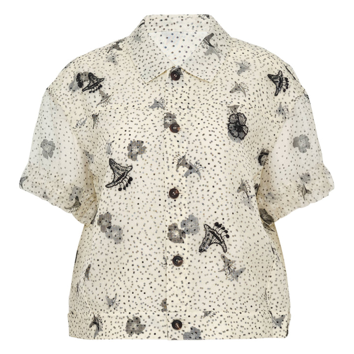 Silk Print Blouse
