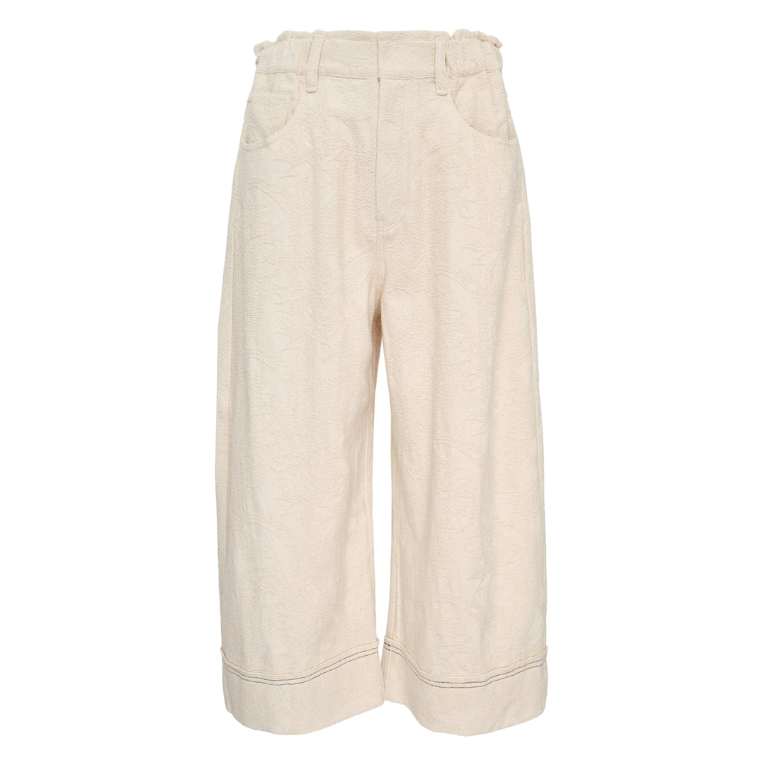 Wide Leg Jacquard Pants