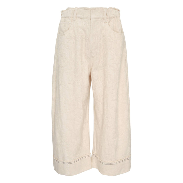 Wide Leg Jacquard Pants