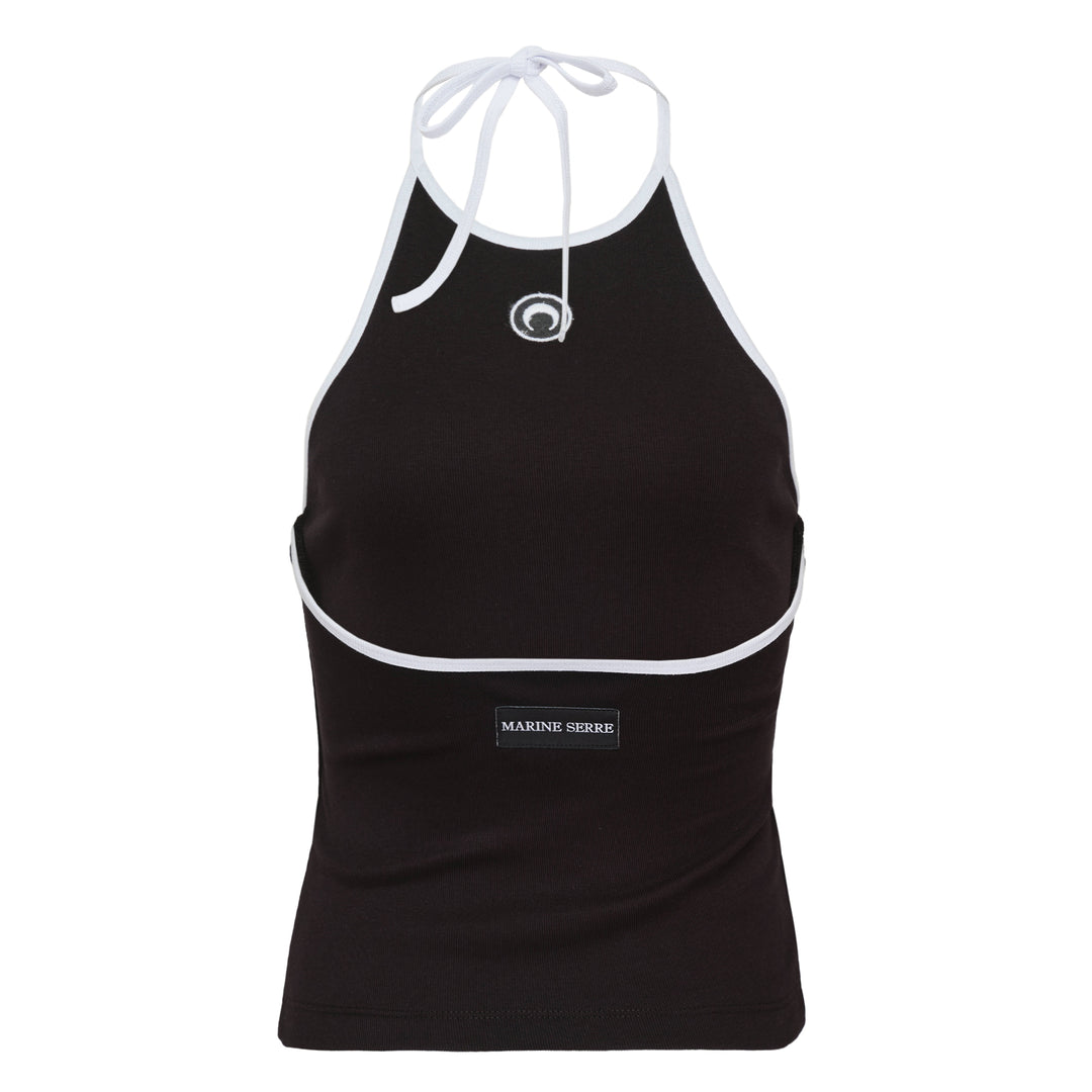 Marine Serre Moon Logo Bicolor Jersey Tank – Available at Club 21, Official Retailer in Singapore, Malaysia & Thailand with Global Shipping Online