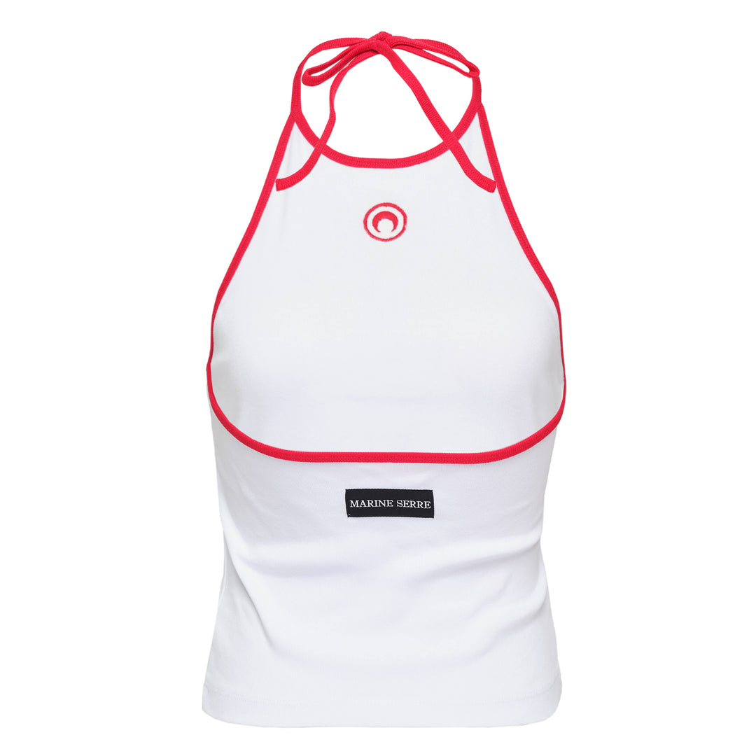 Marine Serre Moon Logo Bicolor Jersey Tank – Available at Club 21, Official Retailer in Singapore, Malaysia & Thailand with Global Shipping Online