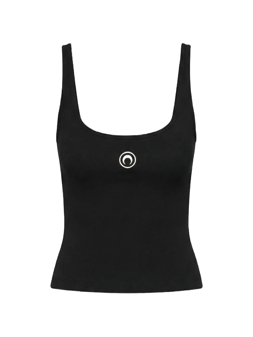 Moon Logo Ribbed Jersey Crop Tank