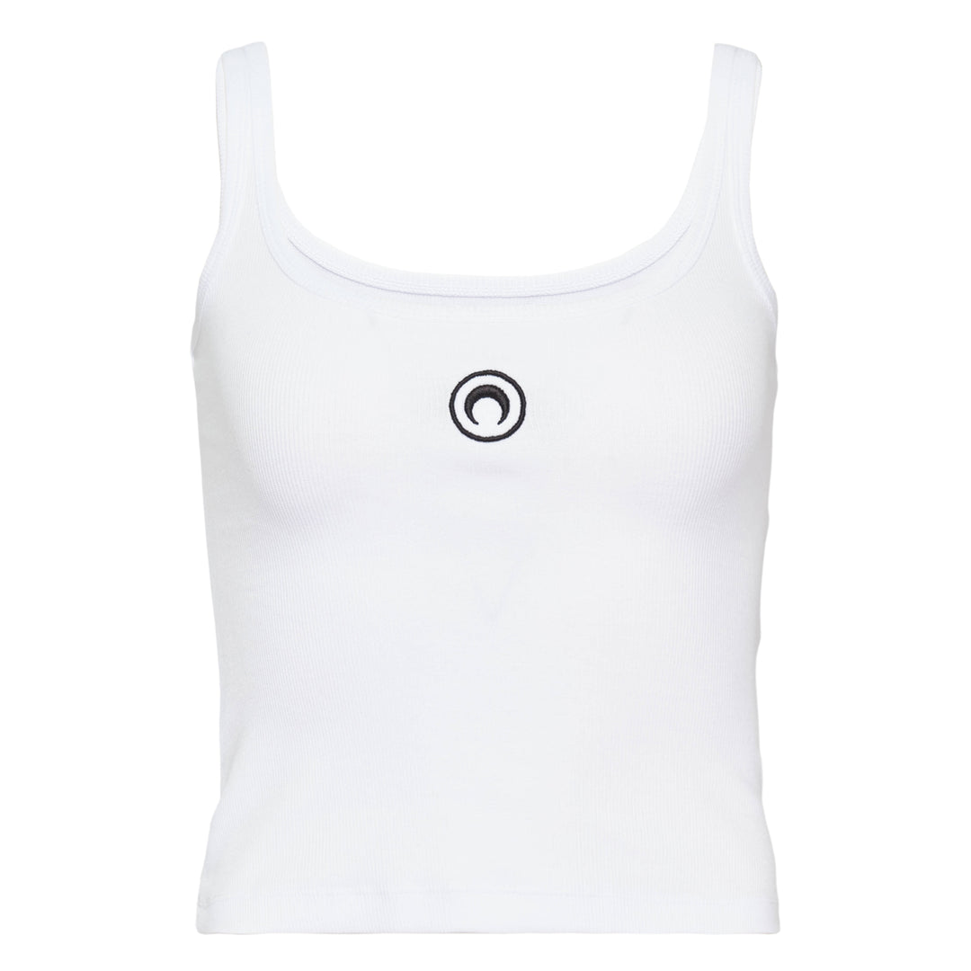 Marine Serre Moon Logo Ribbed Jersey Crop Top – Available at Club 21, Official Retailer in Singapore, Malaysia & Thailand with Global Shipping Online