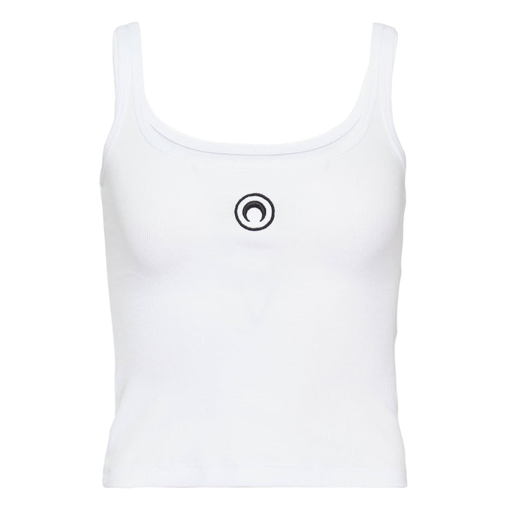 Marine Serre Moon Logo Ribbed Jersey Crop Top – Available at Club 21, Official Retailer in Singapore, Malaysia & Thailand with Global Shipping Online