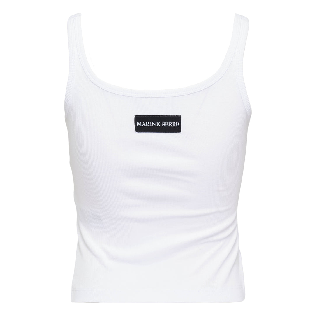 Marine Serre Moon Logo Ribbed Jersey Crop Top – Available at Club 21, Official Retailer in Singapore, Malaysia & Thailand with Global Shipping Online