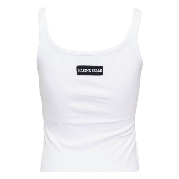 Marine Serre Moon Logo Ribbed Jersey Crop Top – Available at Club 21, Official Retailer in Singapore, Malaysia & Thailand with Global Shipping Online