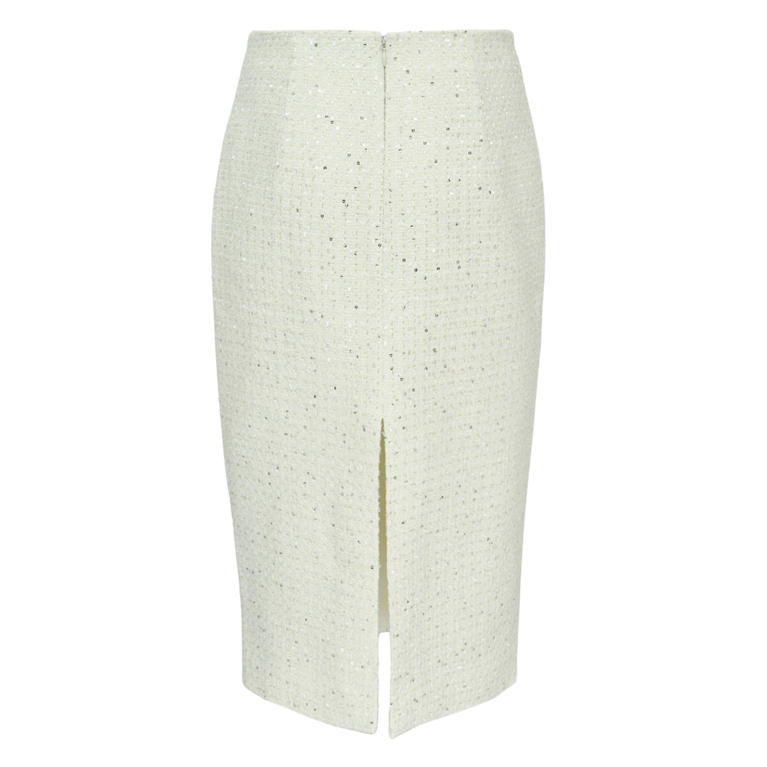 Lime Boucle Midi Skirt