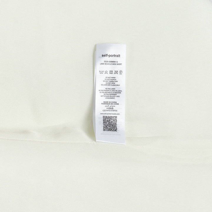 Lime Boucle Midi Skirt