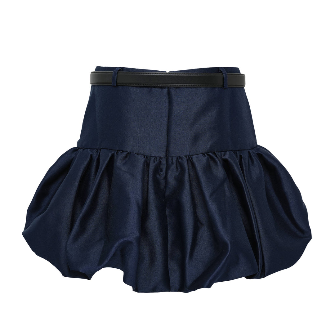 Navy Taffeta Skirt