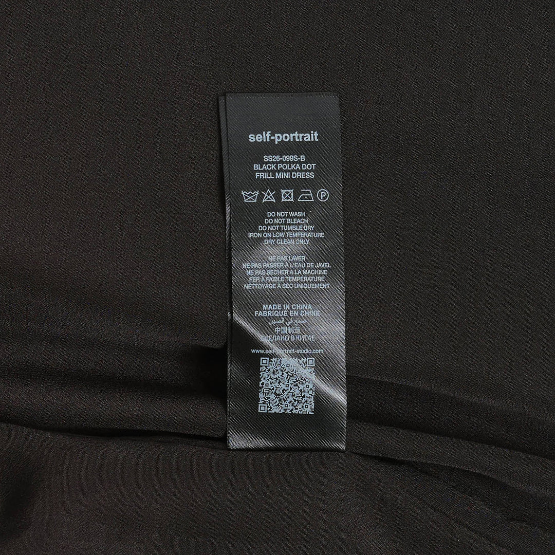 Black Polka Dot Frill Mini Dress