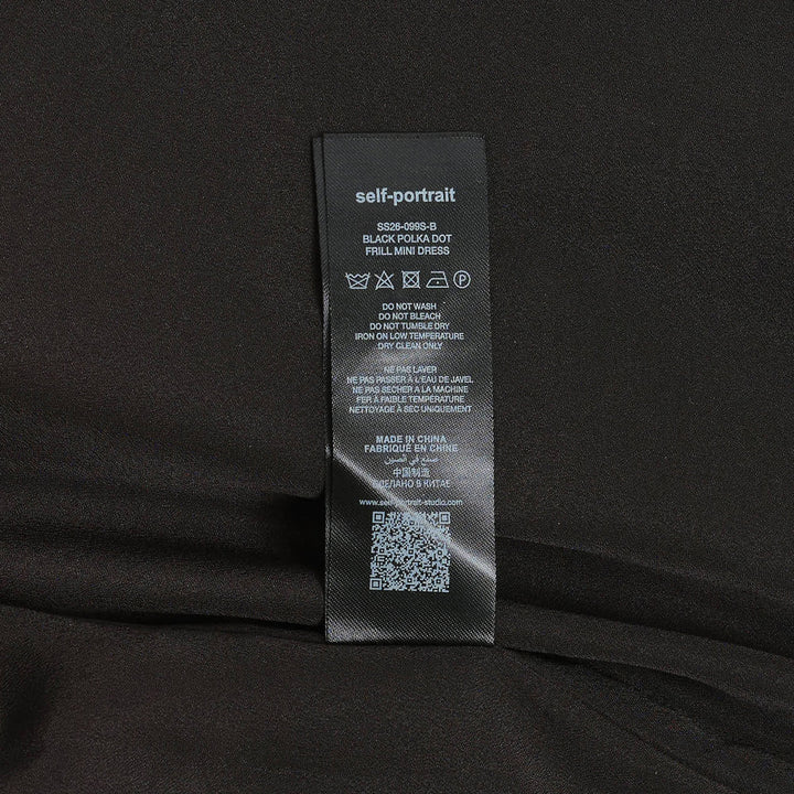 Black Polka Dot Frill Mini Dress