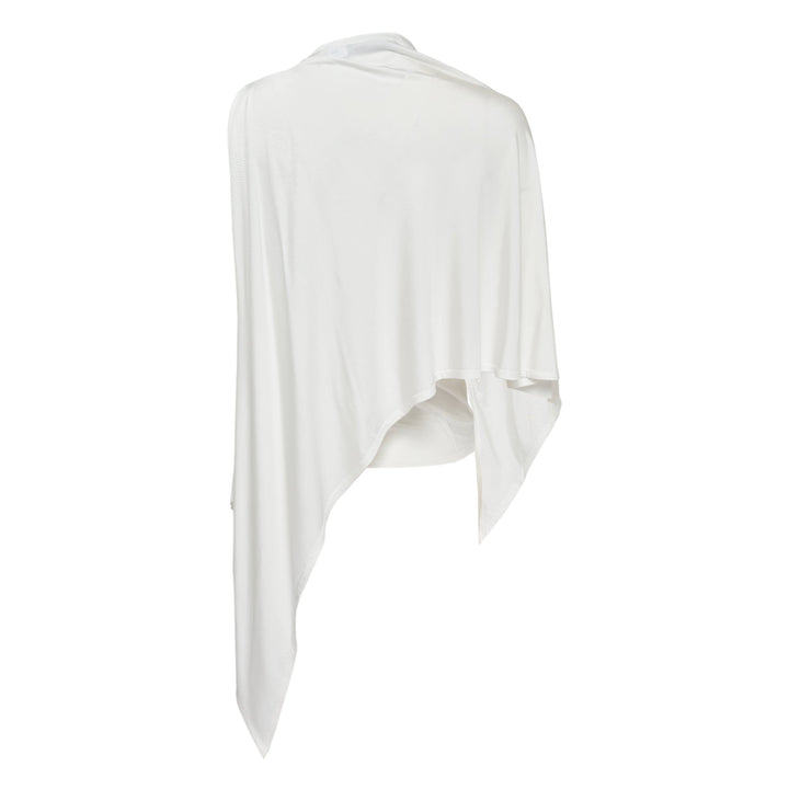 White Jersey Drape Top