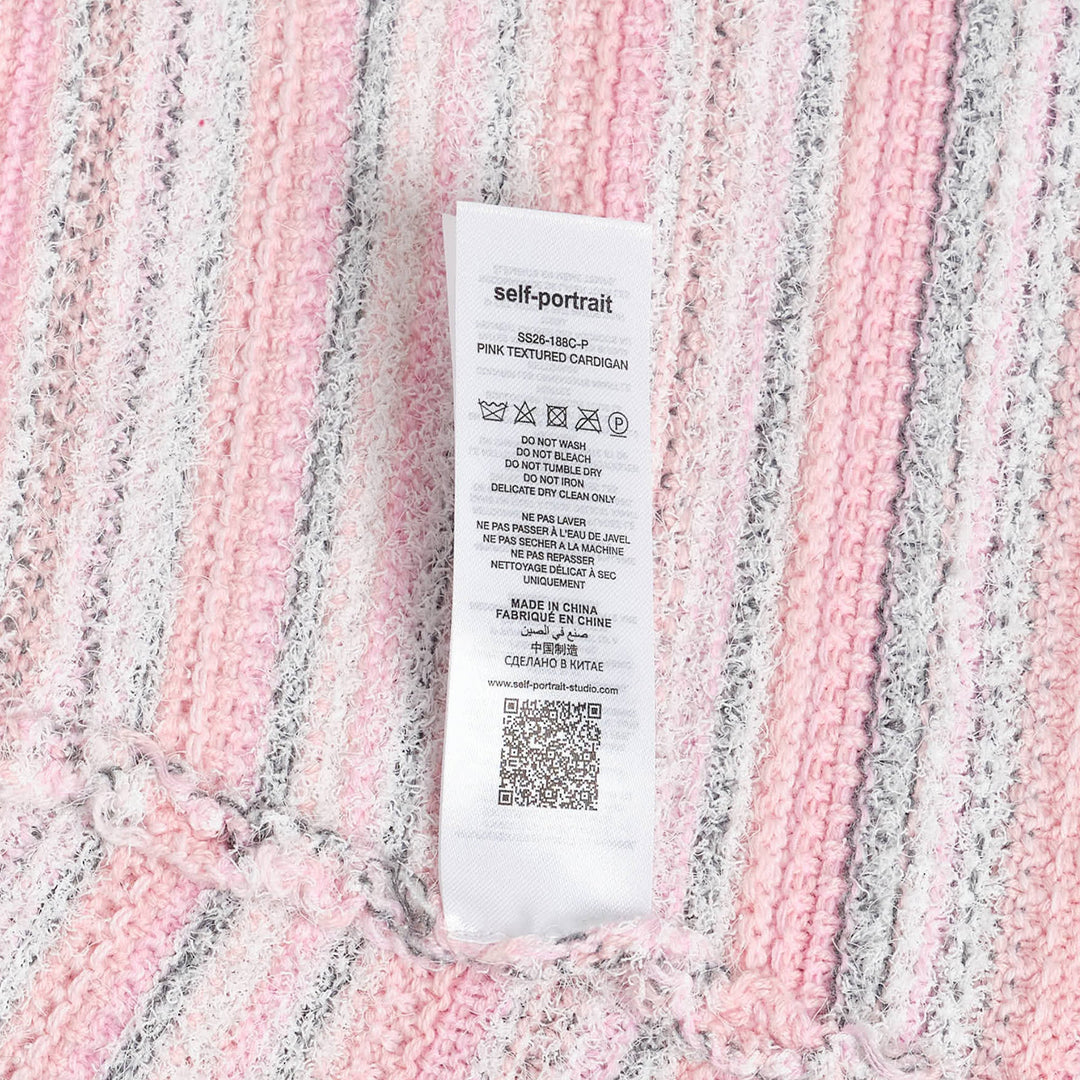 Pink Textured Cardigan