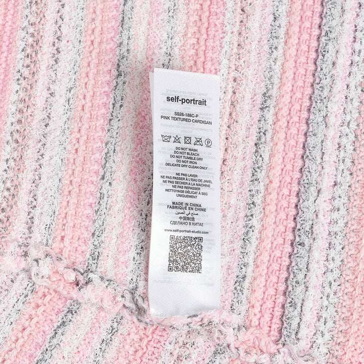 Pink Textured Cardigan