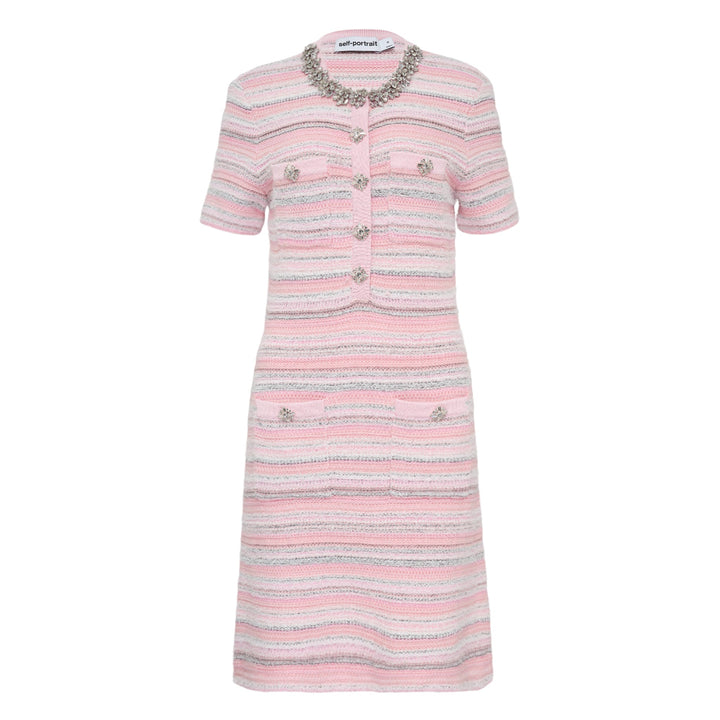 Self Portrait Pink Textured Knit Mini Dress | Pink | Size XS | Shopbop Self Portrait Pink Textured Knit Mini Dress | Pink | Size XS | Shopbop