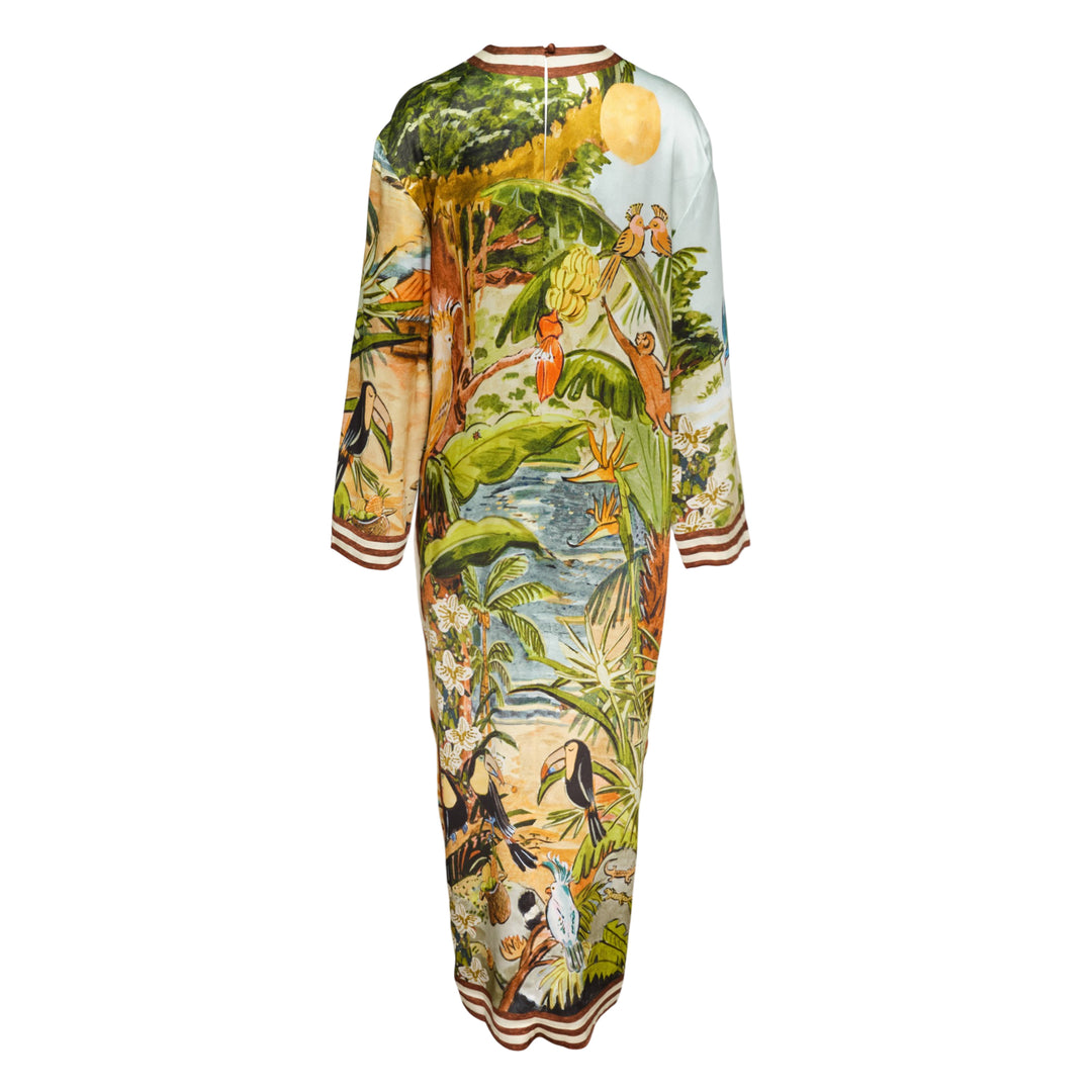 Toucan Tango Silk Midi Dress