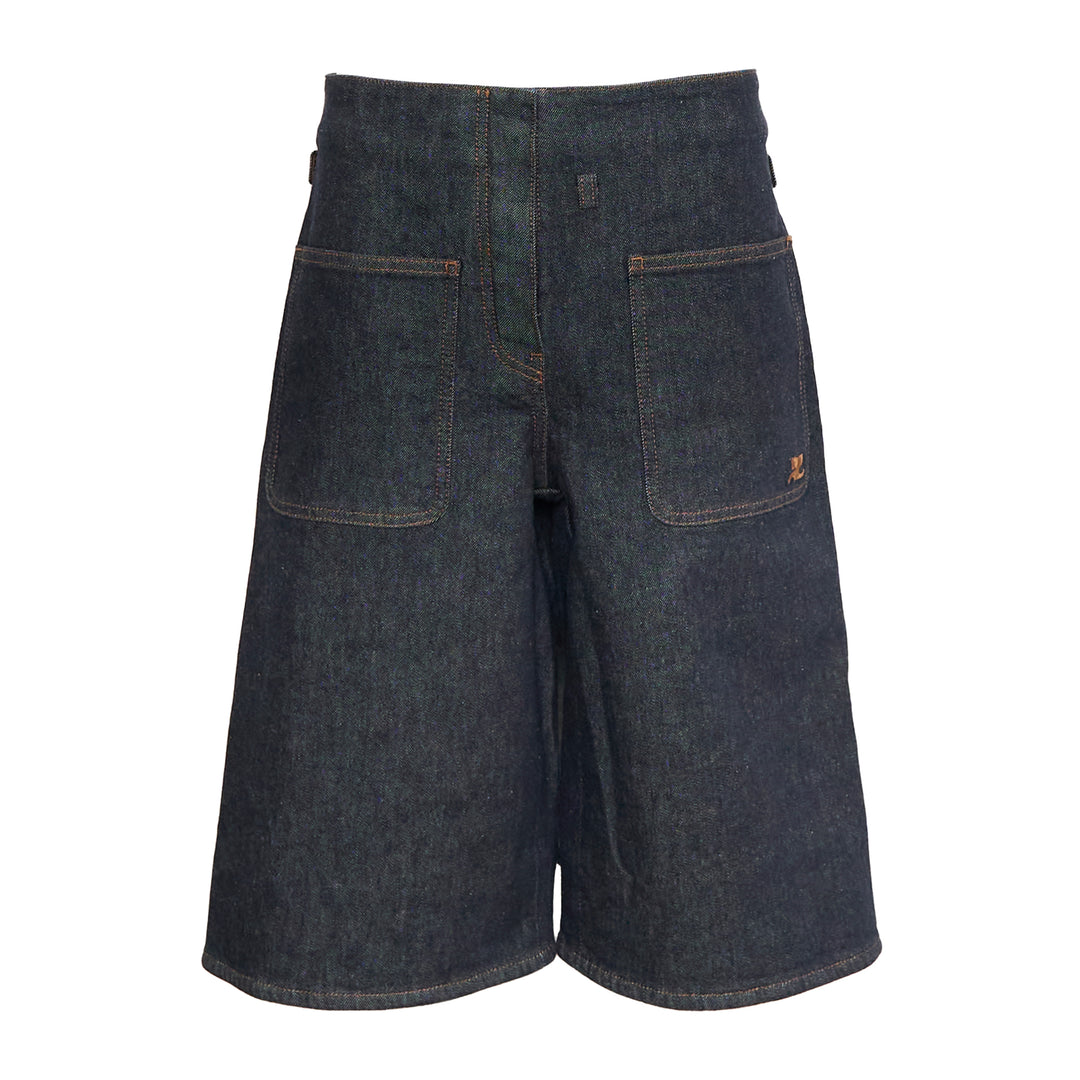 Courrèges Denim Back Panel Bermuda Shorts – Available at Club 21, Official Retailer in Singapore, Malaysia & Thailand with Global Shipping Online